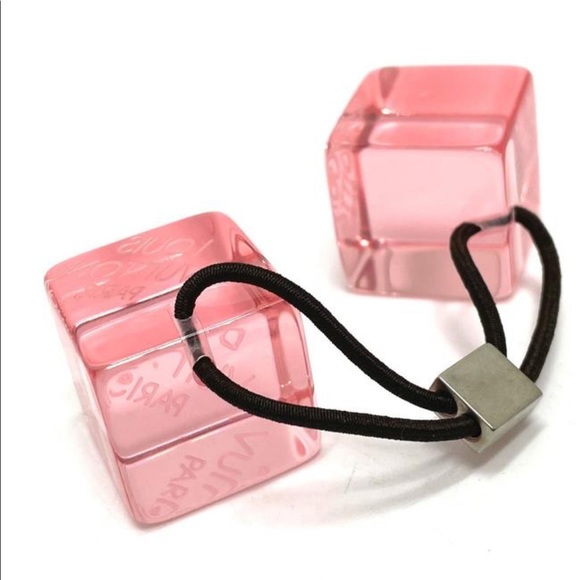 LOUIS VUITTON Translucent Hair Cubes with LV Logo